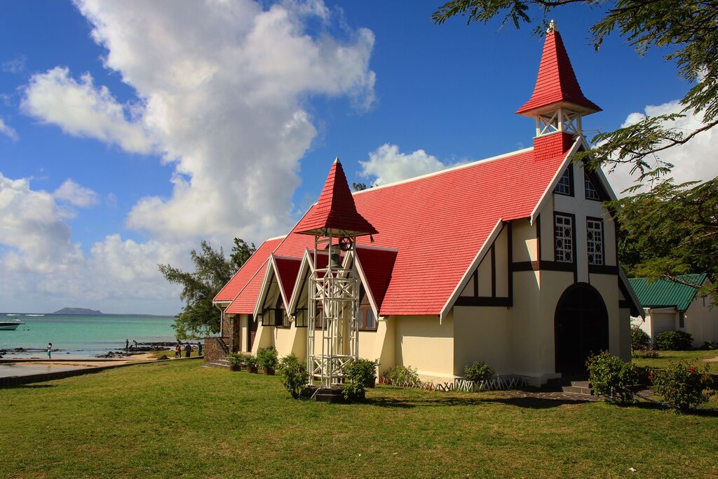 Eine malerische Kirche auf Mauritius