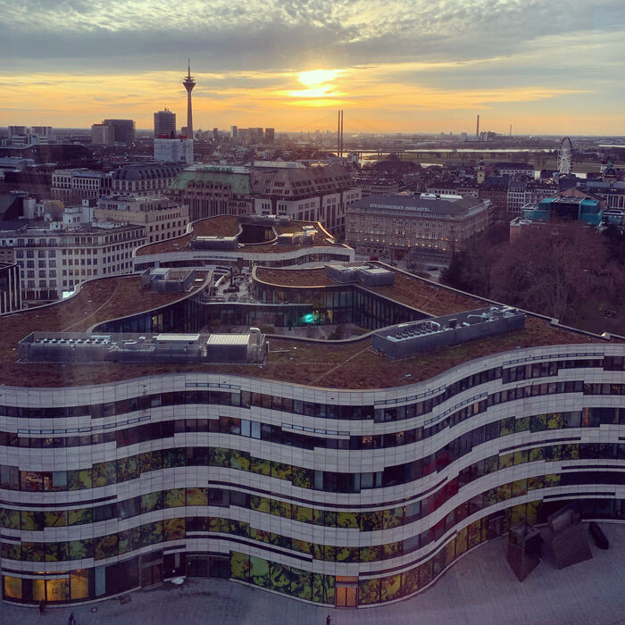 Das einzigartige Panorama vom Kö-Bogen Düsseldorf